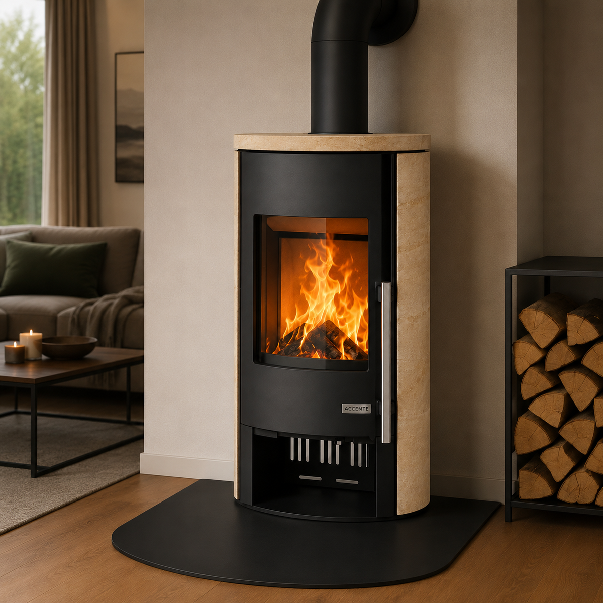 Accente Kaminofen Sandstein 7 kW