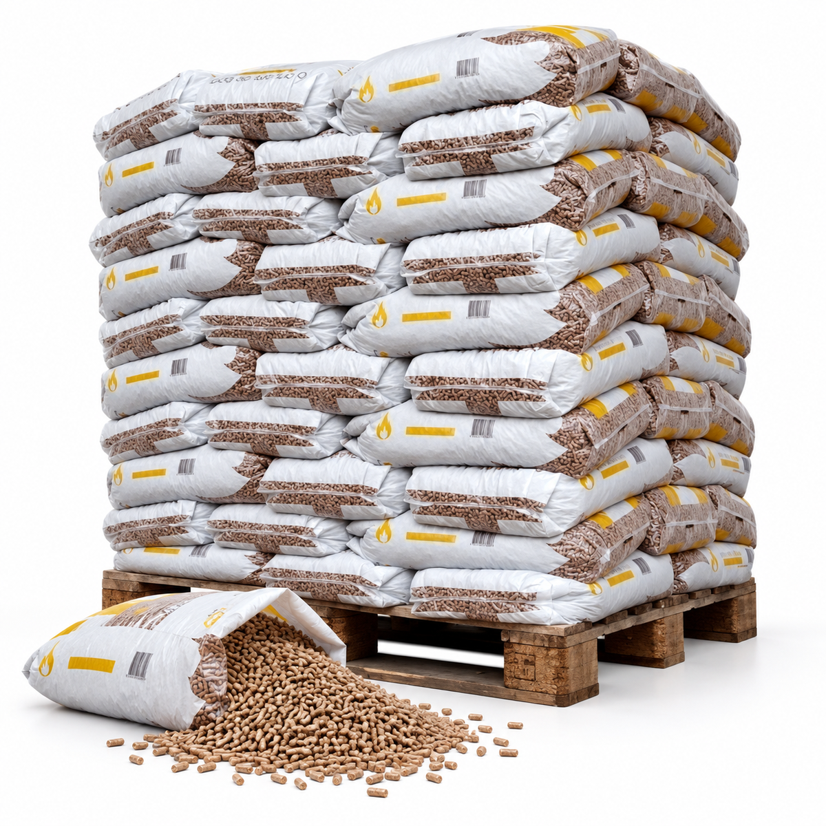 SunFire Holzpellets – 70 × 15 kg Palette – Nadel- und Laubholz, NF