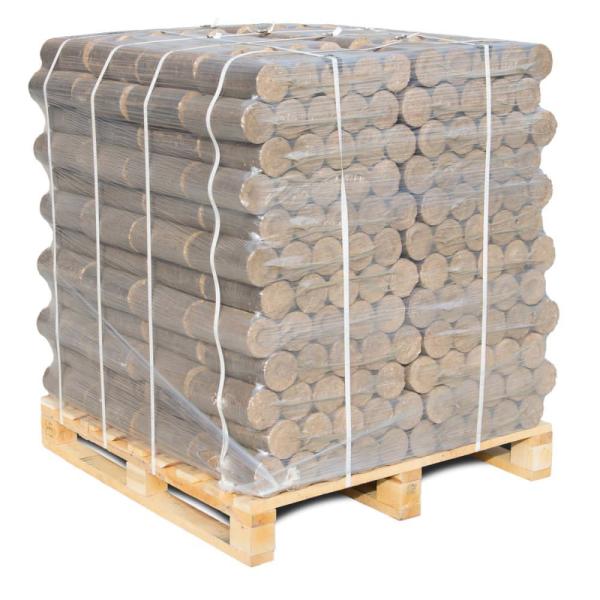 Hartholzbriketts rund ohne Loch 960kg