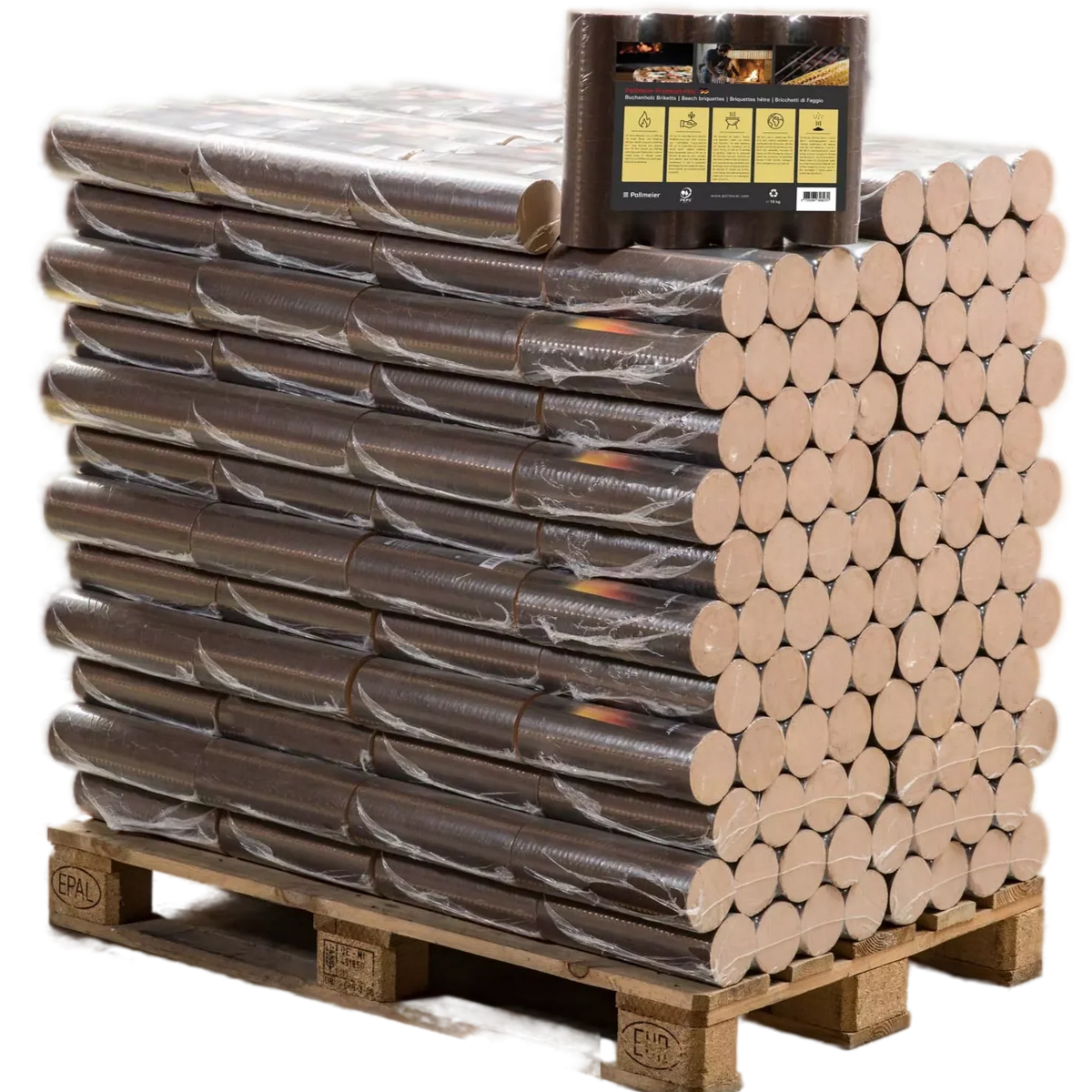 Buchenbriketts Pollmeier Premium Plus Rund 960 kg