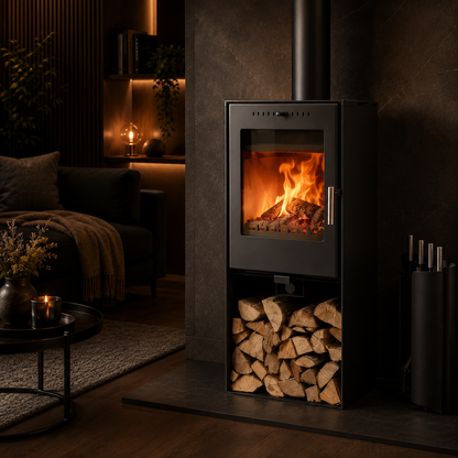 Aduro 19 Kaminofen Stahl Schwarz 5 kW mit Automatik