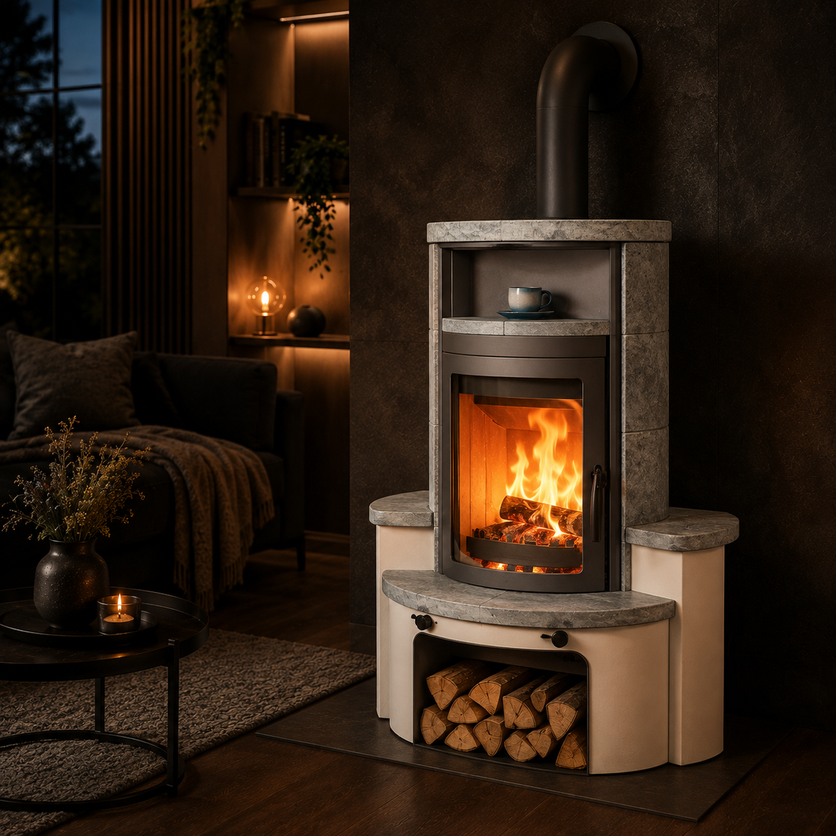 Hark Avenso GT ECOplus Kaminofen Naturstein 8 kW mit Automatik