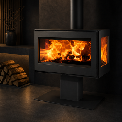 Panadero Harmonie 3V Kaminofen Stahl Schwarz Metallic 7,9 kW