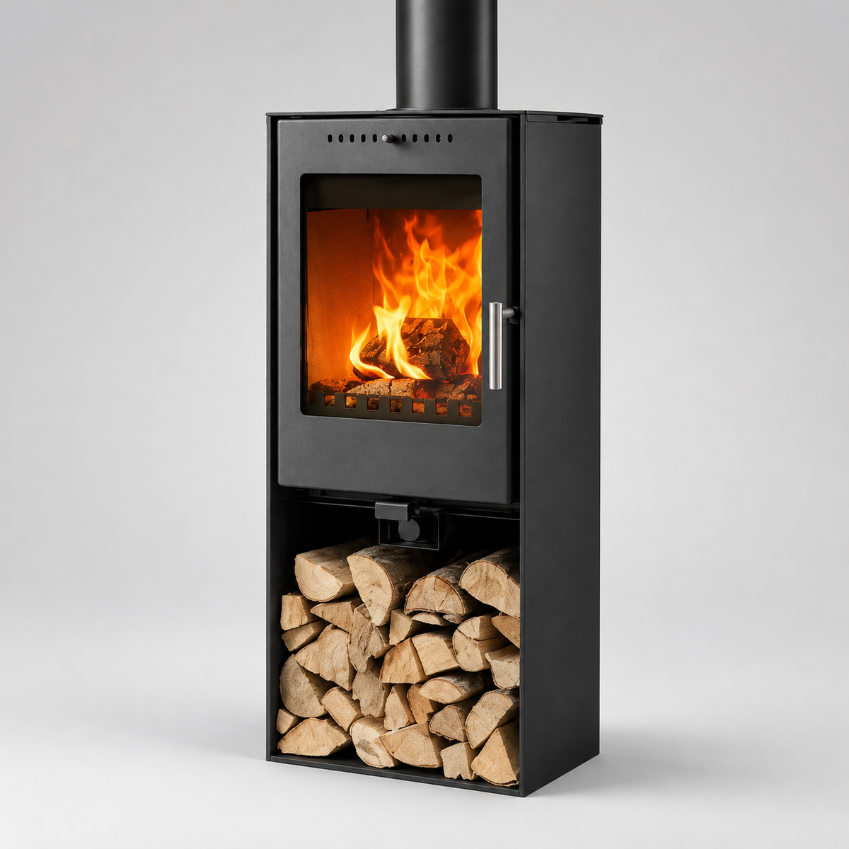 Aduro 19 Kaminofen Stahl Schwarz 5 kW mit Automatik