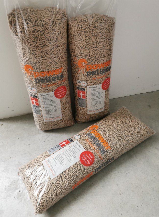 PowerPellets – Holzpellets 15 kg Sack (Palette 55 Säcke)