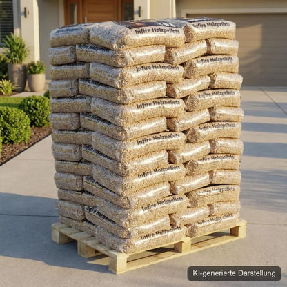 Heizfuxx Holzpellets 6 mm ENplus A1 Palette 975 kg (65 x 15 kg)