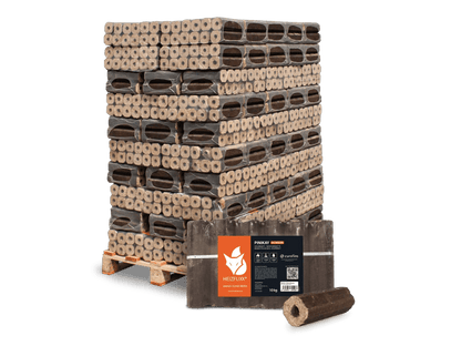 Heizfuxx PiniKay Octagon Holzbriketts Hartholz 10kg x 96 Gebinde 960kg Palette