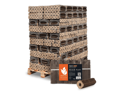 Heizfuxx PiniKay Octagon Holzbriketts Hartholz 10kg x 96 Gebinde 960kg Palette