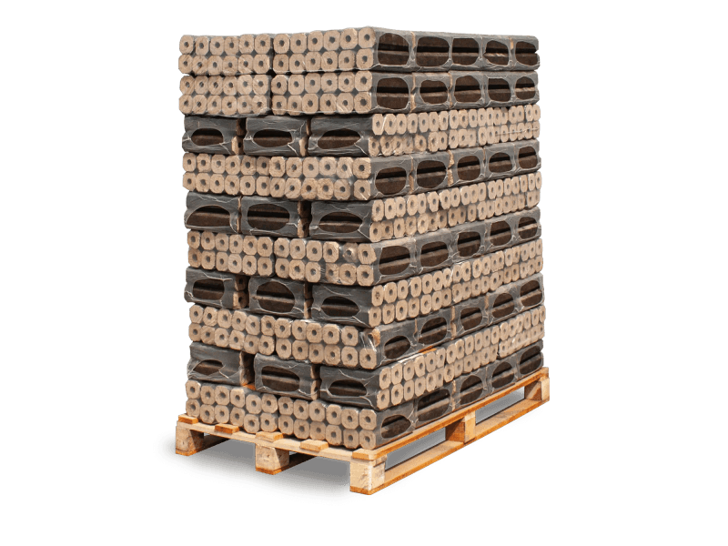 Heizfuxx PiniKay Octagon Holzbriketts Hartholz 10kg x 96 Gebinde 960kg Palette