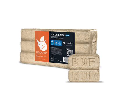 Heizfuxx RUF Original Blue Holzbriketts Nadelholz 10kg x 96 Gebinde 960kg Palette