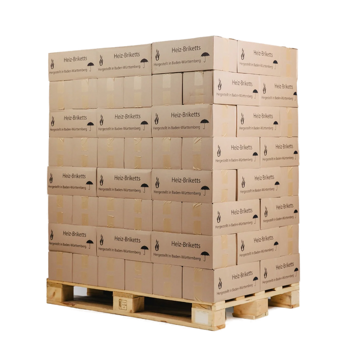 Hartholzbriketts eckig Karton 960 kg
