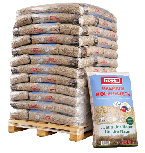 Hoyer Holzpellets ENplusA1 990kg 66-Saecke hoher Heizwert