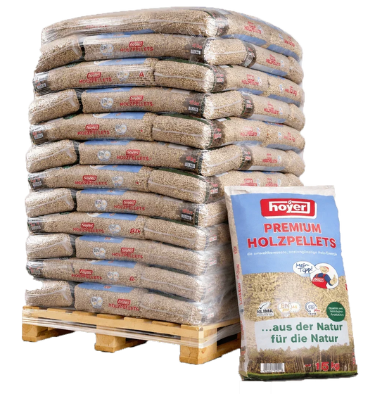 Hoyer Holzpellets ENplusA1 990kg 66-Saecke hoher Heizwert
