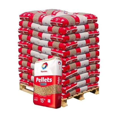 TotalEnergies Premium Holzpellets – 66 × 15 kg Palette – DINplus